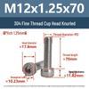 Yigu Fine Thread Knurled Socket Head Screws, 304 Stainless Steel, M3-M12