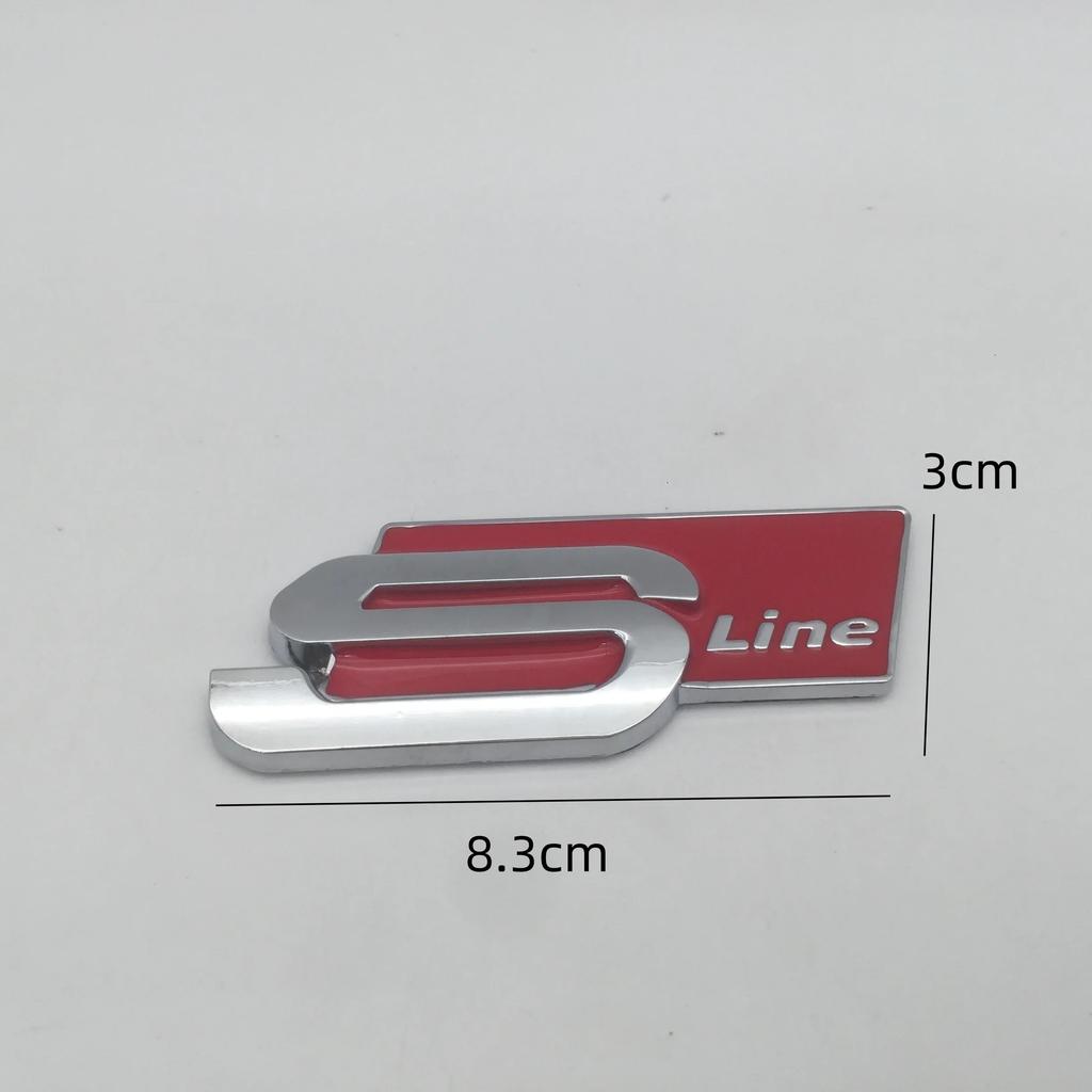 1pcs metal for B Sline S line car Letter Emblem Side Fender Rear tail trunk badge sticker Decal styling Auto accessorie