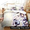 Каваий комплект постельного белья Nekopara Односпальный Полуторный Двуспальный Кинг-сайз Комплект для кровати Взрослый Детский Спальня Комплекты пододеяльников Аниме Parure De Lit Bed