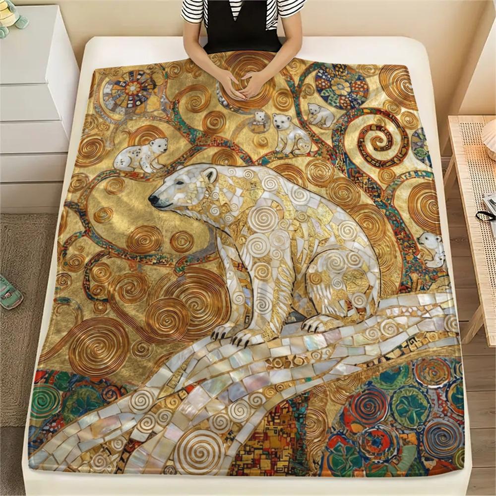 1 шт. Фланелевое одеяло с принтом «Инопланетянин на Земле», Высококачественное, Удобное для всех сезонов, Декор для дома, Тепло и уют, Идеально для Рождественских подарков