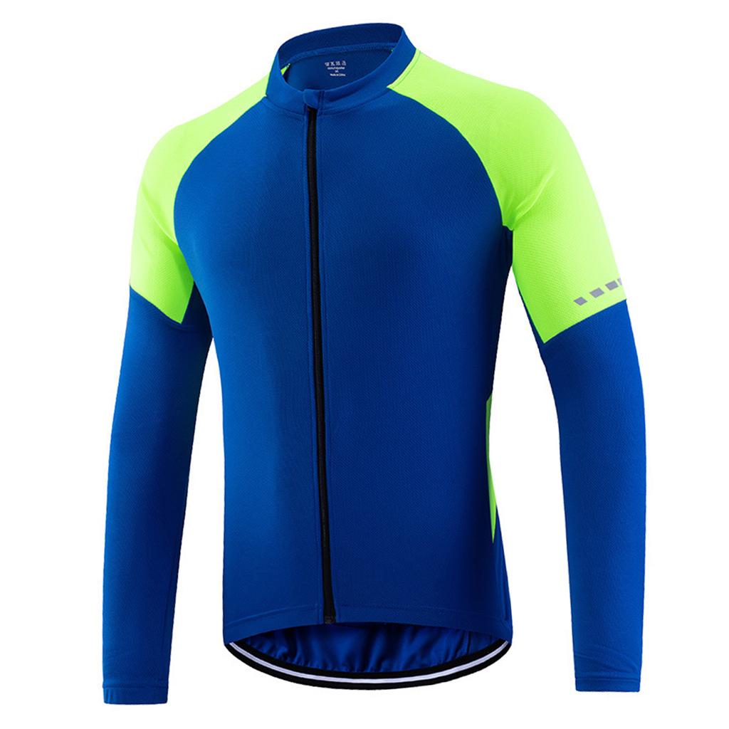 Мужская базовая майка для верховой езды с длинными рукавами и молнией, легкая велосипедная рубашка со светоотражающими полосками