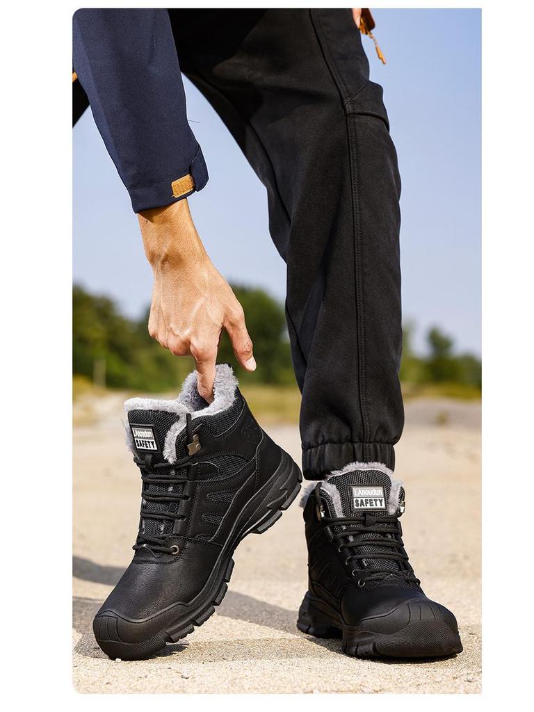 Антистатическая мужская обувь Blue Gull Shield: Удобная, Мягкая Подошва, Беспыльная Защитная Обувь для Всех Сезонов.