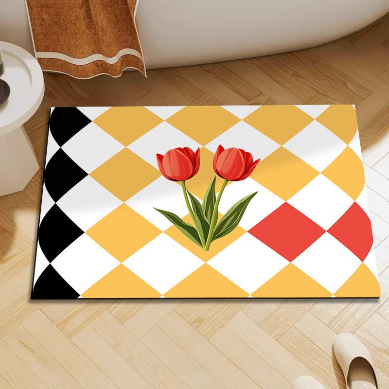 Коврик для унитаза с диатомовой крошкой, нескользящий коврик для ванной комнаты, впитывающий грязный коврик для туалета, коврик для туалетной двери