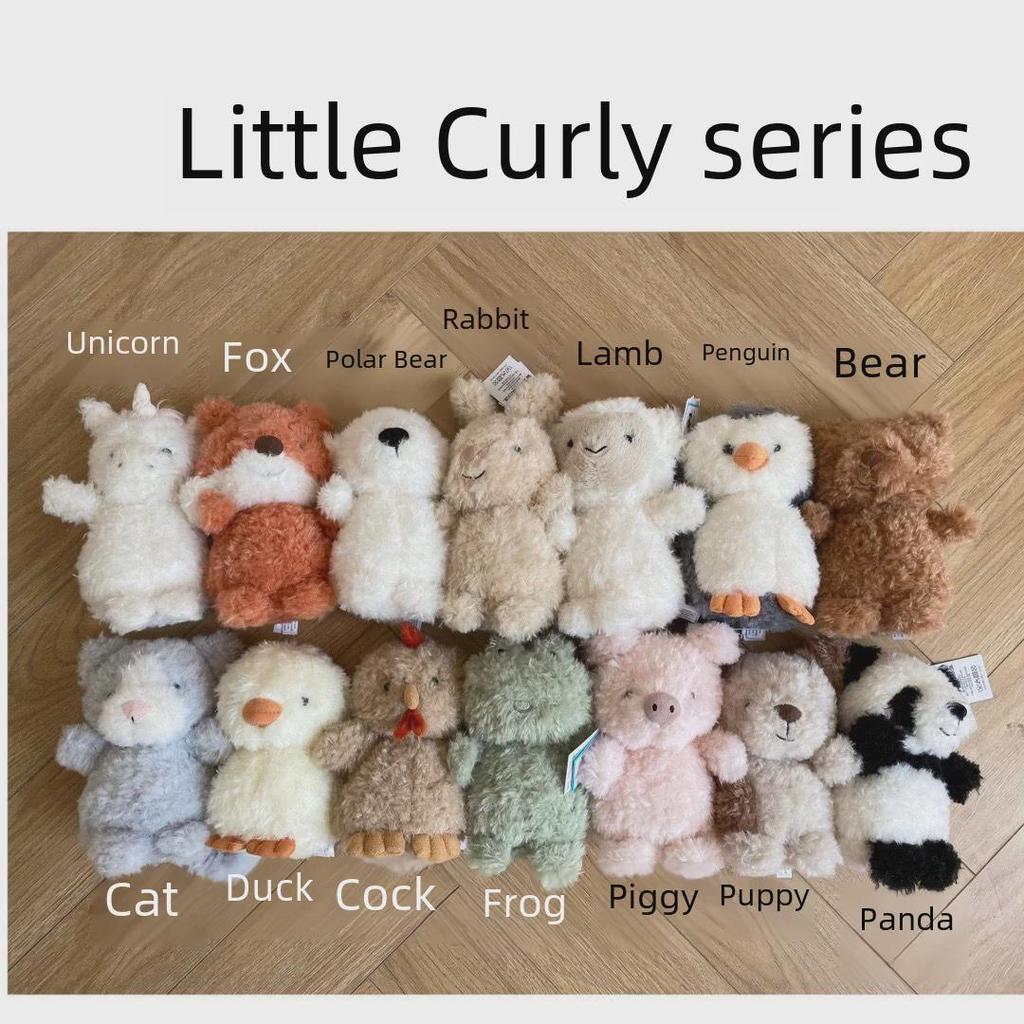 Набор плюшевых кукол Curly Series: Медведь, Лиса, Панда, Щенок, Золотой Дракон - Идеальный Подарок Для Девочек