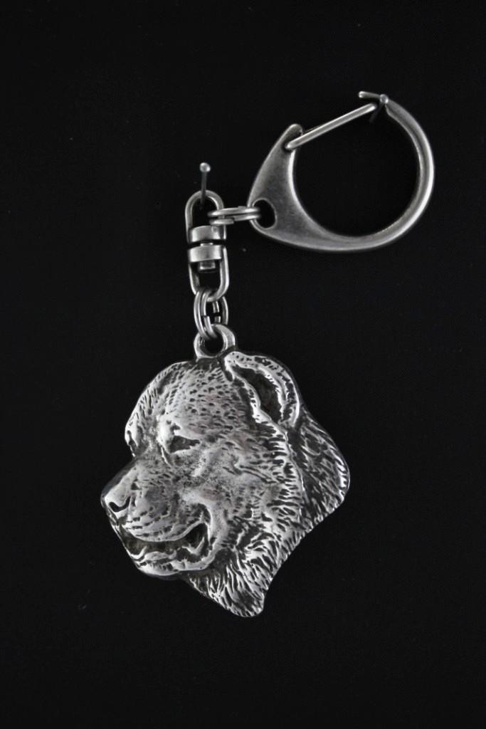 Среднеазиатская овчарка, Среднеазиатская овчарка - посеребренный брелок для ключей с собакой, украшение на сумочку, подвеска на рюкзак от бренда Art-Dog