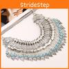 Style Simulation Ethnic Gemstone Decoration Tassel Design Necklace Women