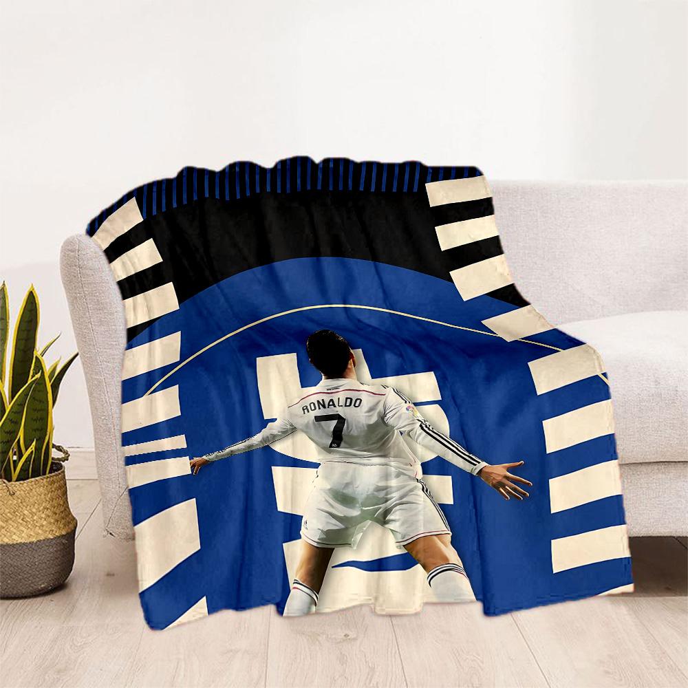 Ronaldo's Iconic Celebration Flannel Blanket-Soft and Suitable for Sofas,Beds,Offices,Travel,All Seasons,Great Gift for Holidays and Birthdays.