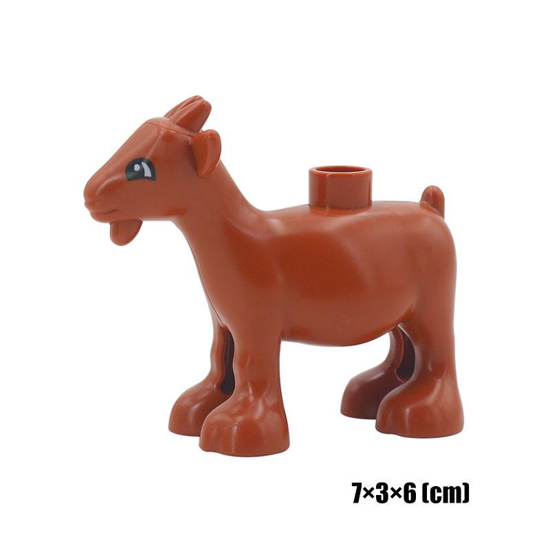 Big Size Building Blocks Animal Accessorie Compatible Duplo Rabbit Fish Bear Chicken Pig Duck Dog Cat Horse Cow Sheep Toys Gifts