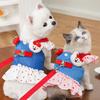 Chest Back Pet Dog Dog Cat Clothes Teddy Bigbear Dou Corgi Schnauzer Medium and Small Dog Lead Spring Dress
