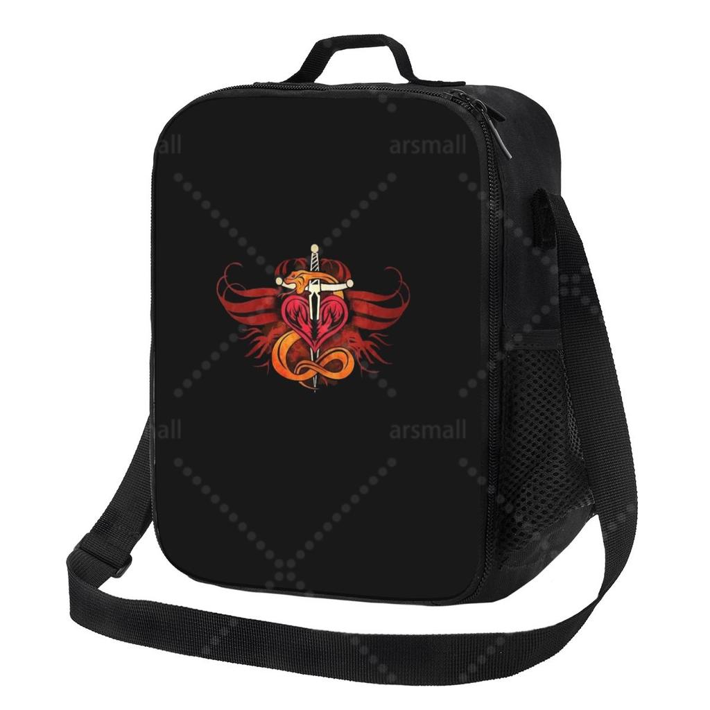 Shawn Michaels Logo Lunch Bag with Adjustable Shoulder Strap Reusable Thermal Bento Tote for Work Picnic Beach