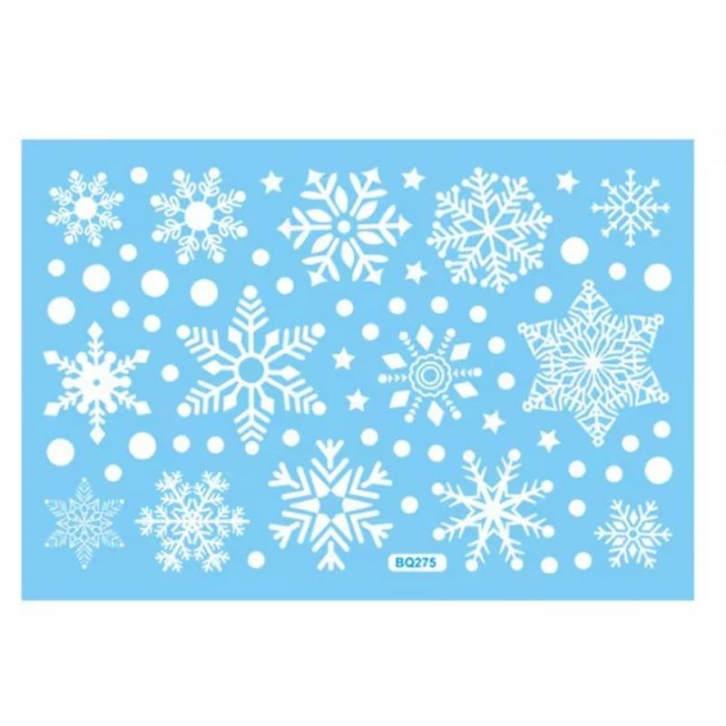 Снежинка электростатические наклейки на стену наклейки на окна и двери рождественские новогодние вечеринки настенная роспись для комнаты украшение дома