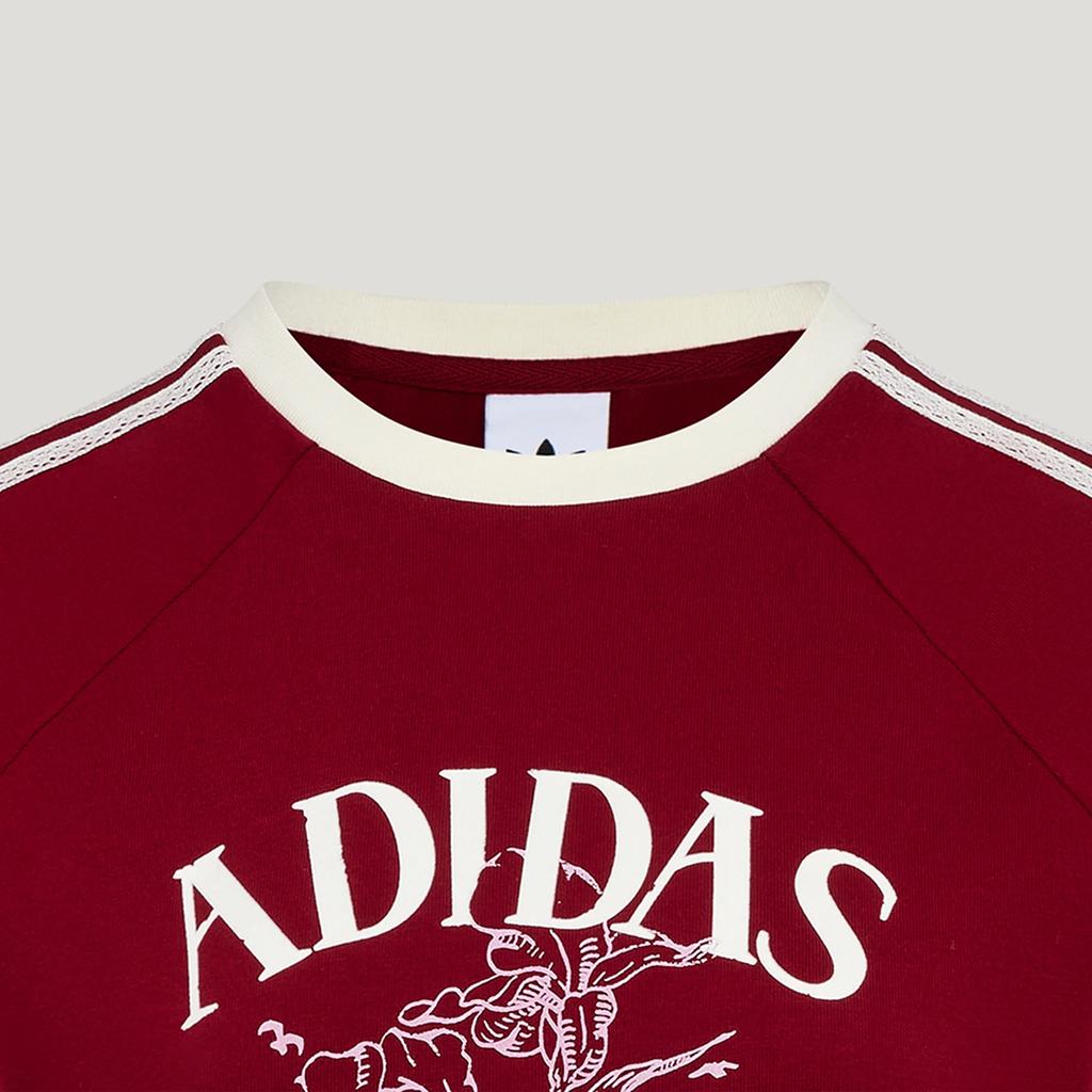 adidas Оригиналы Курорт Французские Каникулы Хлопок Повседневная Спортивная Футболка с Коротким Рукавом Женские Топы KX0734