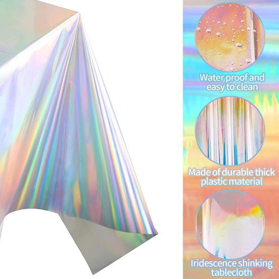 3 шт. блестящая скатерть голографическая водонепроницаемая скатерть прямоугольная дискотека скатерть Декор для дня рождения