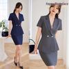 Summer Goddess Style Blazer Suit Set: Elegant Women's Formal Work Attire