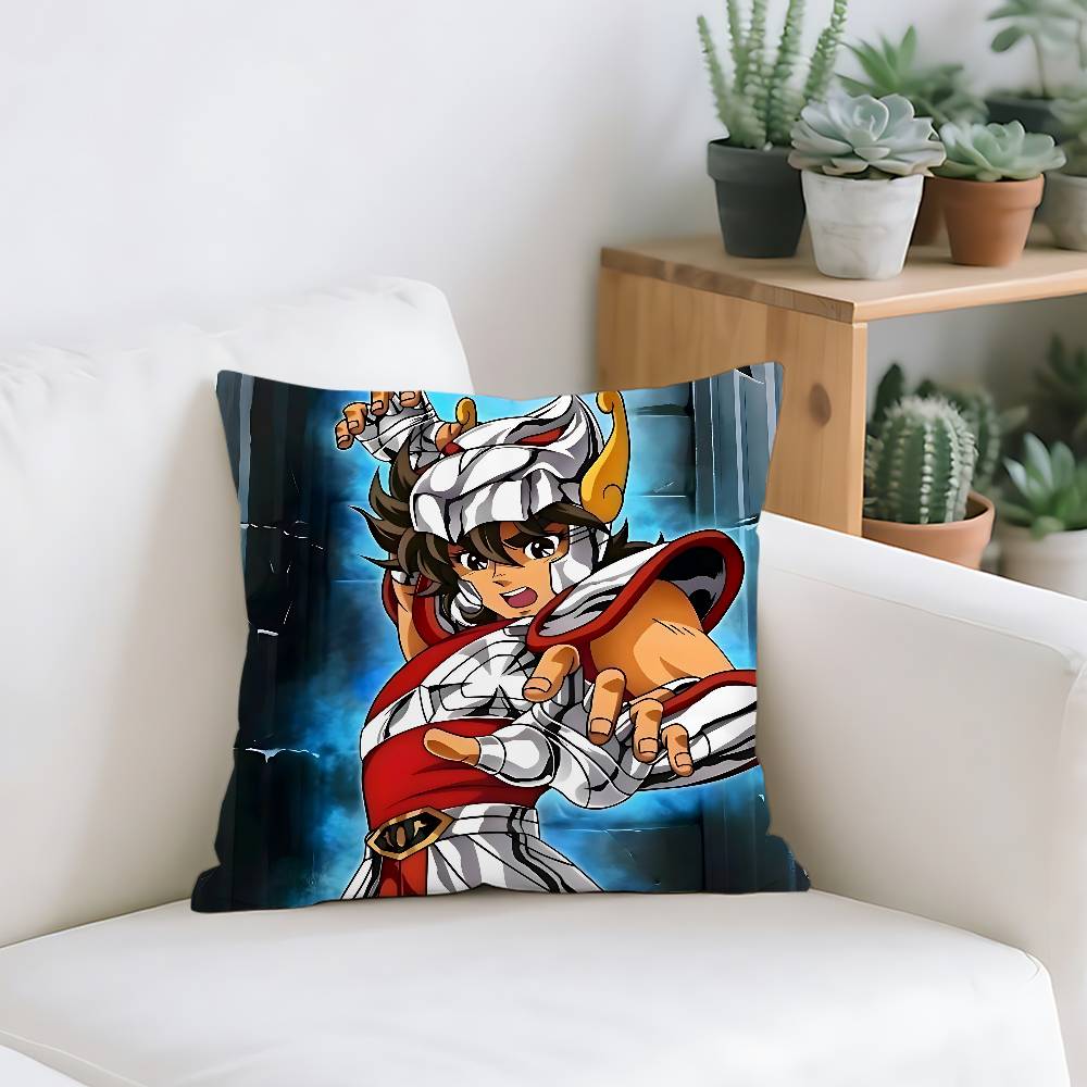 S-Saint-SeiyaS Knights Pillow Case Cushion Cover Soft Cute Throw Pillow Case For Car Sofa Pillowcase Polyester With Zipper