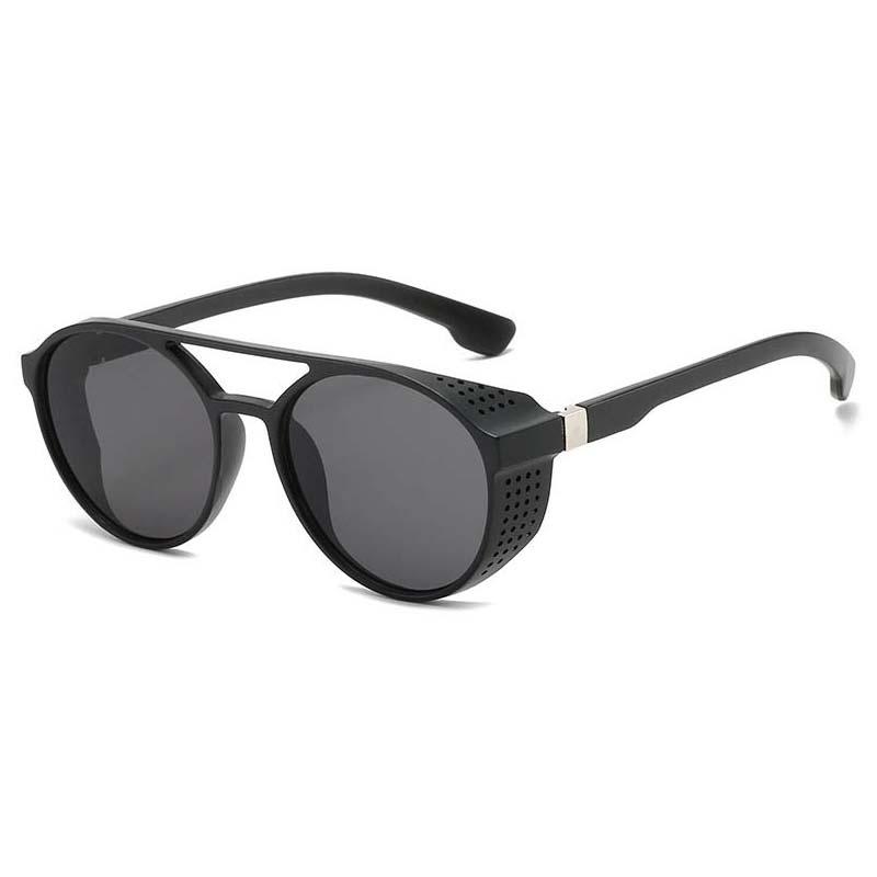 Винтажные круглые солнцезащитные очки стимпанк, мужские, дизайнерские, зеркальные, модные, для вождения