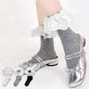 Mid Tube JK Cotton Socks White Embroidered Women Hosiery Casual Ruffle Socks Outdoor