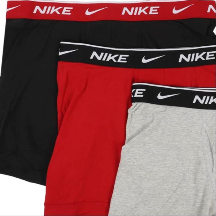 Nike Трусы-боксеры облегающие с принтом алфавита и эластичной талией, комплект из 3 пар мужского нижнего белья KE1107-012