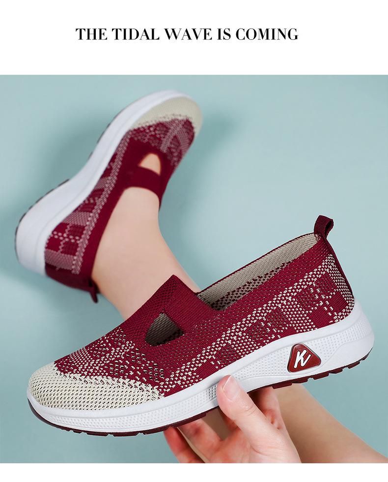 Women's Summer Breathable Slip-On Shoes - Comfortable Old Beijing Style