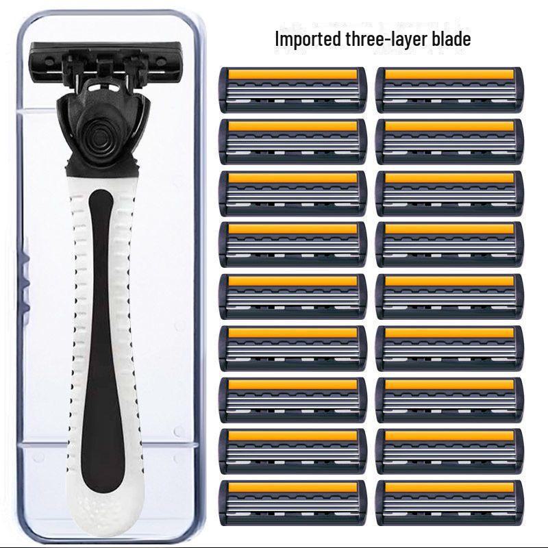 Мужская трехслойная ручная бритва из нержавеющей стали