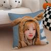 Quirky Korean Beautiful Singer SSong Yuqi Cushion Cover Throw Pillow Cover Hidden Button Durable Polyester Chair Cushion