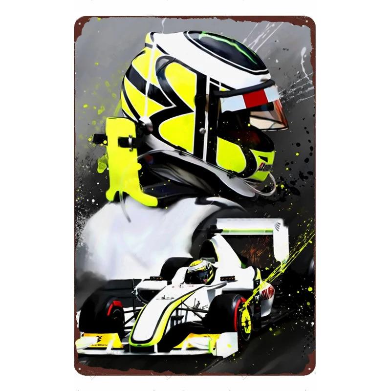 Motorcycle Rider Classic Sports Racing Tin Sign Vintage Metal Poster Decor Man Cave Garage Wall Signs Art Plaques Tin Plate Sign