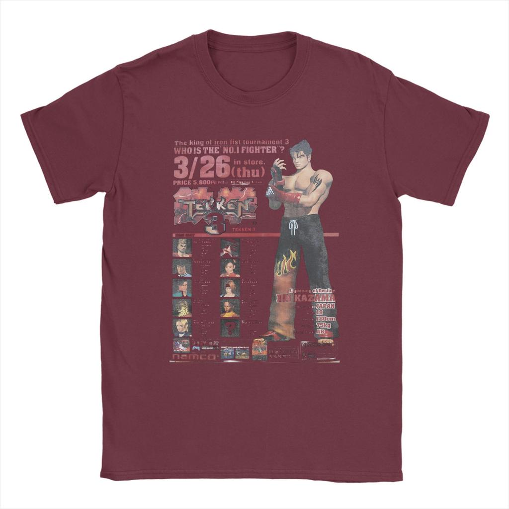 Vintage T Shirt Summer Tekken Japanese Fighting Game Hippie TShirts 100 Cotton Tshirt for Men Awesome Short Sleeve Tops