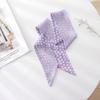 Retro Purple Silk Skarf Hijab Head Girl Luxury Silk Square Plaid Scarf Women Satin Neck Hair Tie Band Soft Work Neckerchife