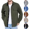 Men's Casual Shirt Jacket Lightweight Shacket Jacket Quilted Button Down Jackets