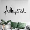 1pc Classic Coffee Heartbeat Metal Wall Sign, Decorative Coffee Lover Stand Art Humorous Bar Counter Decor Home Heartbeat Decor