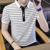 Striped Polo Shirt Casual Short Sleeve Men 'S T -Shirt Male Polos Shirt Large Size M -4xl