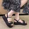 Open Toe Platform Roman Style Sandals for Women 2025 Trending Luxury Asian Size High Quality Daily Original Woman Shoes Sales