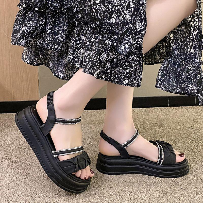 Open Toe Platform Roman Style Sandals for Women 2025 Trending Luxury Asian Size High Quality Daily Original Woman Shoes Sales