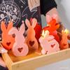 Easter Cute Rabbit Candle Silicone Mold Gypsum Car Mounted Incense Expanding Gypsum Decoration Mould Aromatherapy Candle Molds
