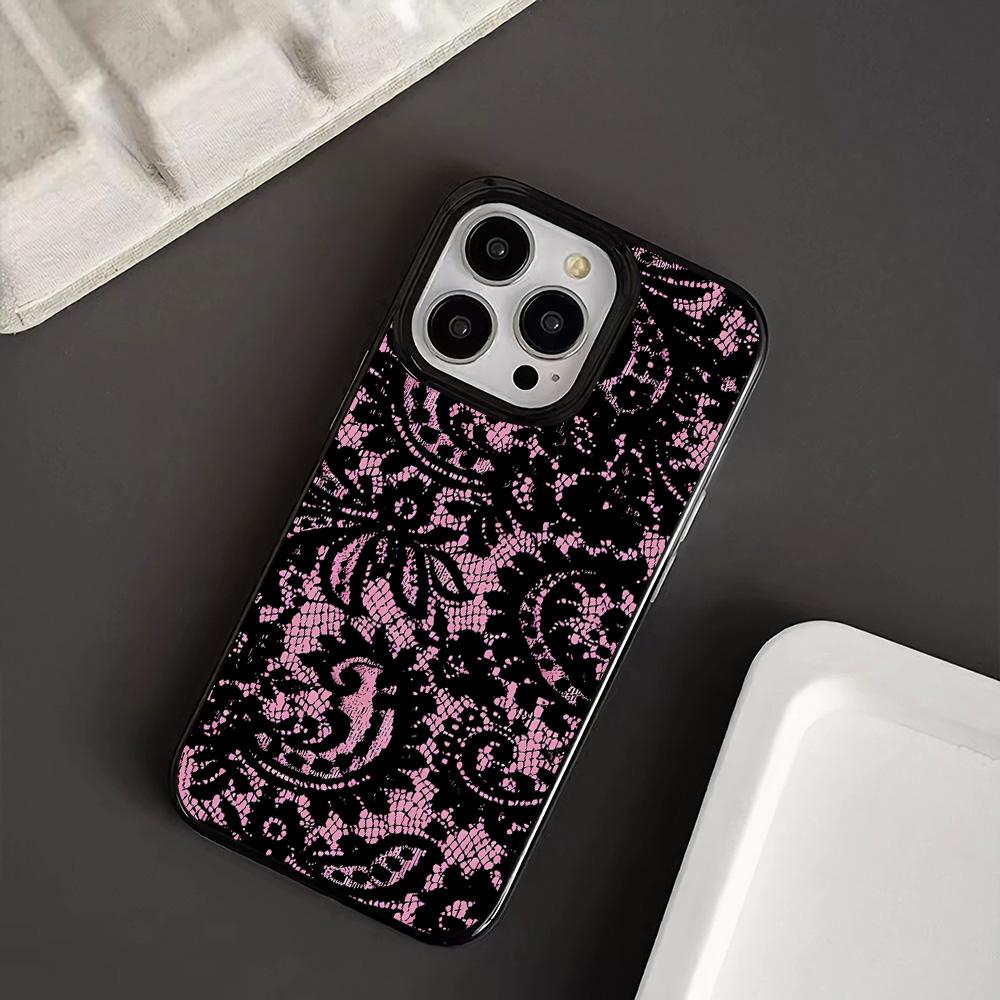 Крутая готическая кружевная модная чехол-бампер для телефона IPhone 17 Air 16 15 14 13 12 11 Pro Max 15 Plus 14 Pro Мягкая защитная Funda
