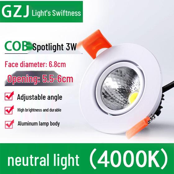 Recessed 20W Spotlight Downlight for Clothing Stores, 15-30W Commercial Ceiling Light