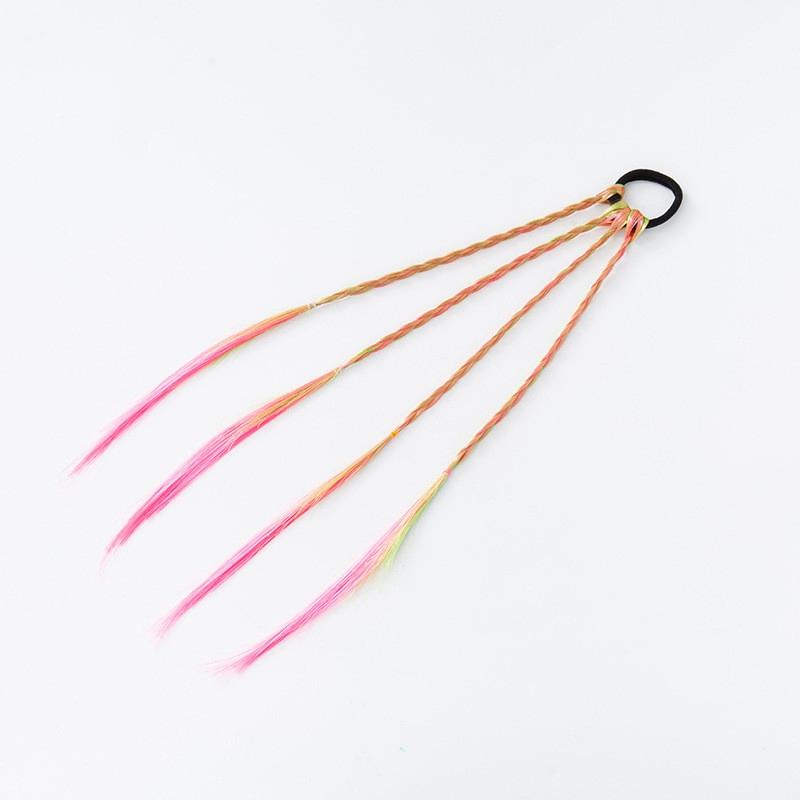 Резинка для волос для женщин и девочек, резиновая лента, кольцо, твист, коса, аксессуары для волос, разноцветный держатель для хвоста, милый парик для волос