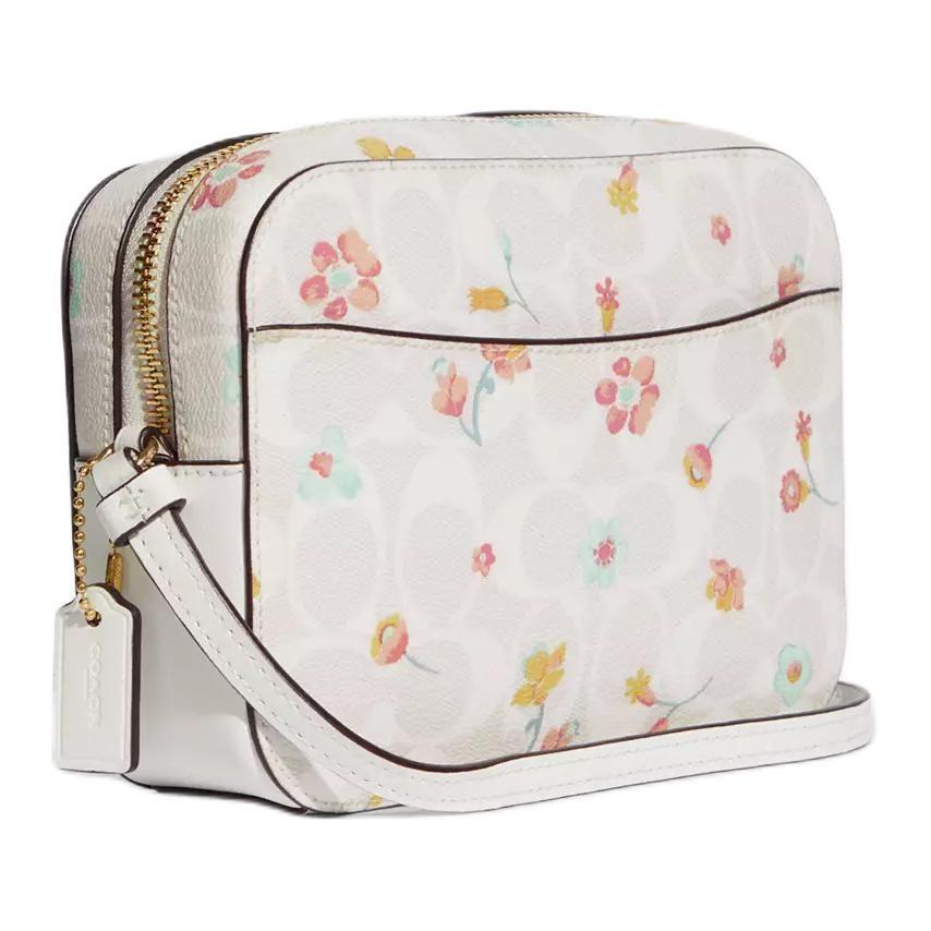 COACH Camera Leather Camera Bag Crossbody Bag Small Women's White C8700-IMCAH