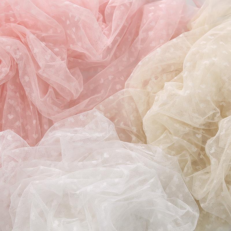 160x90см Мягкая сетка из тюля в форме сердца для детского платья принцессы, занавески, для шитья своими руками, ткань для юбки TJ20220