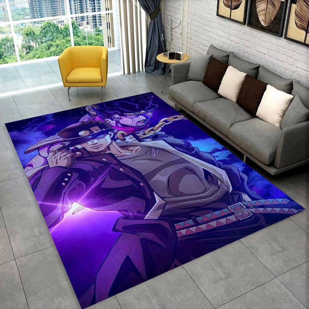 3D Мультяшный Ковер-Коврик по Мотивам Аниме 'JoJo's Bizarre Adventure' для Гостиной, Спальни, Дома, Декора Дивана, Детский Нескользящий Коврик для Игр