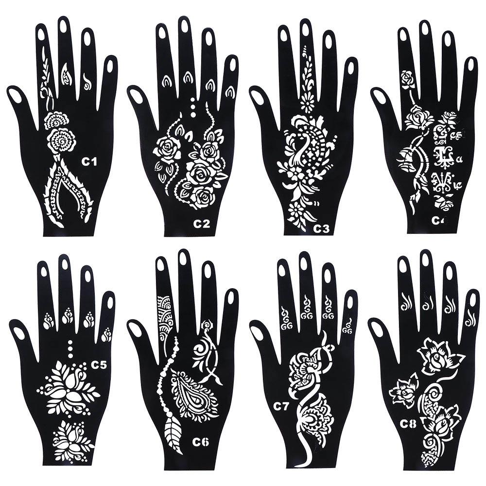 Temporary Tattoo India Flower Wedding Tool Body Art Sticker Template Henna Stencil Tattoo Stencil