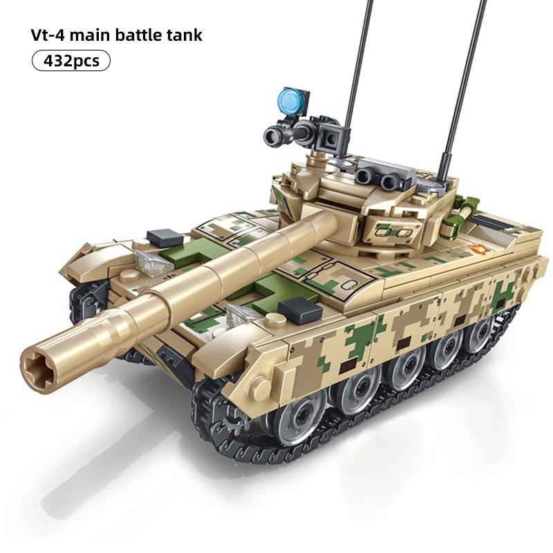 432 ШТ. Военный Основной Боевой Танк VT-4 Солдат Пушка Собранные Строительные Блоки Армия Город Полиция Фигурки Оружие Кирпичи Т