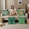 Bohemia Green Classic Pillow Case Plush Fabric Soft Double Sided Print Sofa Cushion Cover Throw Pillow Covers