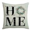 Christmas Tree Element Linen Material Pillowcase Warm Home Decoration Sofa Cushion Bedroom Pillowcase