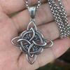 Vintage Celtic Knot Stainless Steel Pendant Personality Hip Hop Titanium Steel Necklace Sweater Chain