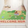 Vintage Day Dog Silk Floor Mat Entry Entry Door Entryway Dust Mat Cartoon Room Rental House Floor Mat