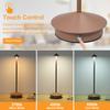 Portable LED Table Lamp Touch Control 3 Colors Stepless Dimmable Desk Lamp Rechargeable Nightstand Lights for Couple Dinner/Coffee Table/Restaurant/B