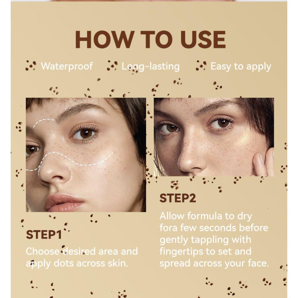 MLSMILE New Product Natural Simulation Freckles Are Not Easy To Fade Color and Waterproof and Dry Seal Seal Freckles Point Spots