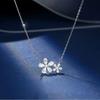 Double Daisy Japanese and Korean Style Design Sense, the Same Personality Tide Light Luxury Exquisite Niche Necklace