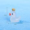 Милая светящаяся корона миниатюрная фигурка желтого утенка из смолы для моховых террариумов